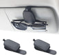 Gliv - 2 PackSunglasses Holders for Car Visor - Magnetic Leather Sunglasses Holder and Ticket Card Clip - Car Visor Accessories